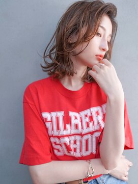 カンナ(Canna) くびれ/Aラインボブ/かきあげ/マロンベージュ/髪質改善/20代30代