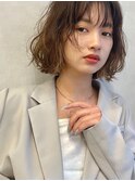 ゆるふわボブ/抜け感/小顔/ボブ/フェミニン/大阪/梅田