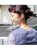 ねじりヘアアレンジ