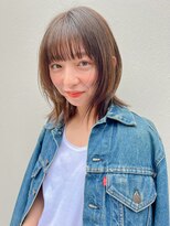 アンアミ キチジョウジ(Un ami Kichijoji) 【Unami】ミディアムウルフ ヘルシースタイル 顔周りレイヤー