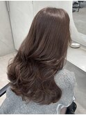 クリームモカブラウン×トレンドミディアムレイヤー【chisato】