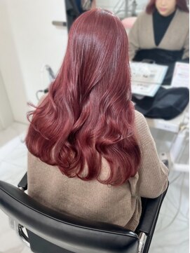 ランテルディ 渋谷(LANTERDIT) 艶カラー　カシスピンクカラー　レイヤーロング　透明感カラー