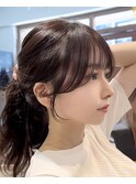 顔まわり/韓国ヘア/前髪/ナチュラルヘア/くびれヘア/谷町四丁目