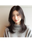 美髪小顔似合わせカットフェミニンロングレイヤーメルティカラー
