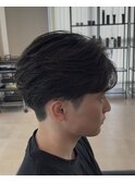 刈り上げ毛流れセンターパート