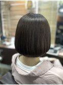 スモーキーベージュ×ボブ