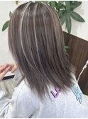 ハイライトイルミナカラーグレージュオリーブ韓国風堺東