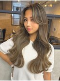 ハイライト、レイヤーカット、ケアブリーチ、フェザーバング