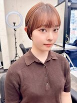 スターズ 柏(STARS)&nbsp;オレンジブラウン ブリーチカラー ショート 顔周りカット 20代