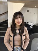 大人可愛い巻き髪スタイル/2wayシースルーバング/髪質改善カラー