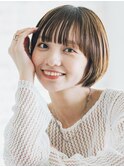ショートボブ/ヘルシーボブ/丸ボブ/ミニボブ/前髪あり