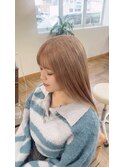 透け感ベージュロング