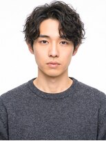 ラベストクズハ(LOVEST KUZUHA)&nbsp;波巻きパーマ/センターパート/ニュアンスパーマ/メンズマッシュ