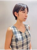 ◆【春夏/軽やか】黒髪ショート×オージュアで透明感