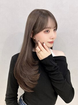 シー(See.) 韓国ヘアレイヤーカット顔周りカットブリーチなしダブルカラー