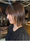 【akane】レイヤーカットミディアムボブ透明感ブラウン