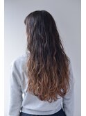 くびれヘア/ハイライトカラー/アプリコットオレンジ/美髪/ 123