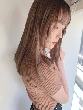 ノク(nok) ミルクティーベージュ_ネオウルフアッシュブラウン前髪