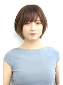 丸みのある簡単スタイリングショート