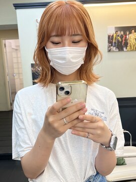 ヒート バイ アンカットラウンジ 渋谷(HEAT by UNCUT&LOUNGE) オレンジカラー/ダブルカラー/ケアブリーチ/暖色カラー［渋谷］