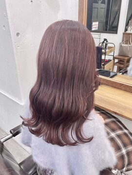 リッカ(RICCA) 【ブリーチなしピンクベージュ】波巻きくびれヘア♪ I-1201