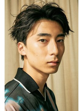 ノイ(noi) センターパートニュアンスパーマ刈り上げツーブロックメンズヘア