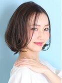 小顔美髪イメチェンピンクブラウン切りっぱなしボブ