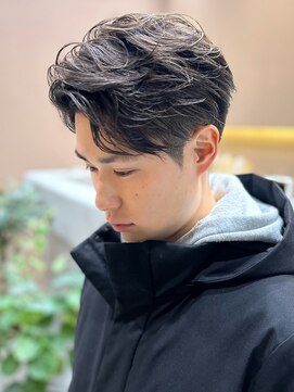 ガーデンヨコハマエスト(GARDEN YOKOHAMA est) ツーブロック　ダークアッシュ　ニュアンスパーマ　ショート