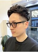 "ナチュラルマッシュソフトツイストツーブロックビジカジ "