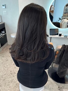 モアナ バイ ラナ 甚目寺店(MoanA BY LANA) デザインカラー/レイヤーカット/ウェットヘア/オリーブベージュ