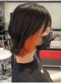 ケアブリーチダブルカラーインナーカラーショートボブレイヤー