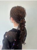 パーティー・ライブに編み下ろしヘアセット