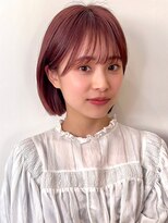 ラフ フロム ガーデン(Laf from GARDEN) ボブ/髪質改善/アプリコットオレンジ/前髪カット/韓国風