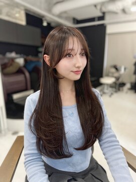 ハピネス 梅田茶屋町店(HAPPINESS) 韓国ヘア/レイヤー/顔周りカット/ブリーチなし/グレージュ