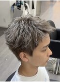 ハイトーンスパイキーグレーホワイトシルバー