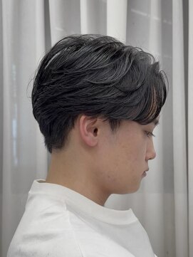 センターパート/毛流れパーマ/ニュアンス/池袋メンズカット