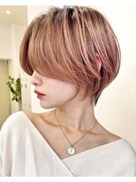 セイドット フクオカ(Say.FUKUOKA)&nbsp;【Say.福岡】前髪なしショート×ピンクベージュ×ケアブリーチ