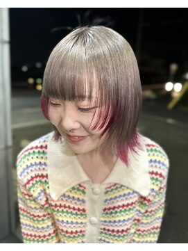 スリット(slit) シルバー×ピンクエンドカラー