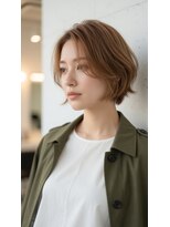 コートフィールエー(CO_T feel.a)&nbsp;大人ヘルシーなセンターパート×抜け感ショートボブ