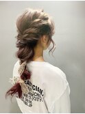 編み下ろし　スカーフアレンジ