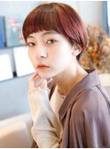 HARBORS鎌倉/アッシュピンク/ぱっつん前髪/マッシュショートi