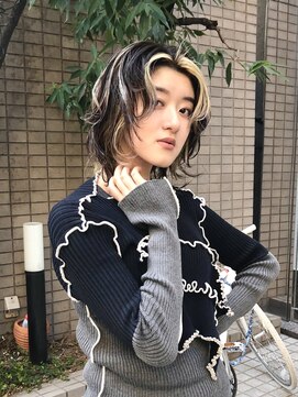 ノブレス(NOBLESSE) ウルフカット/デザインハイライト/nagata