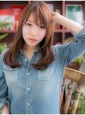 大人かわいい艶カラーナチュラルストレートc4上尾20代30代40代