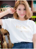 ハイトーンカラー小顔ひし形シルエットロブc5浦和10代20代30代