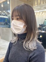 ロンドアジュール 横浜(Lond azur)&nbsp;ブリーチハイトーンホワイトグレージュダブルカラーレイヤー横浜