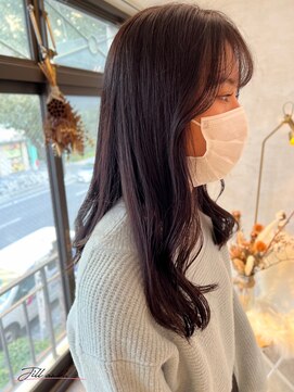 ジル アンク(Jill ankh) 《Jillankh 姫路駅前》ブラウンカラー　赤み消し　サイドバング