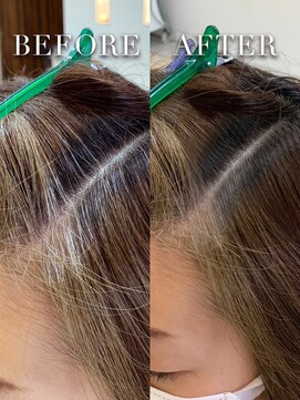 ヘアドレッシング インプローブ 前橋(hair dressing improve) 30代40代白髪ぼかしハイライト×ナチュラルブラウン