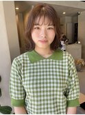 ミルクティベージュ マロンベージュ ふわミディ /林