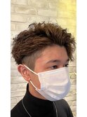 リバースアップバング+ツイストスパイラルパーマ