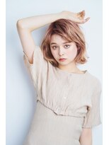 ユニックス モザイクモール港北店(UNIX)&nbsp;【UNIX港北店】ピンクベージュボブ#ニュアンスカラー